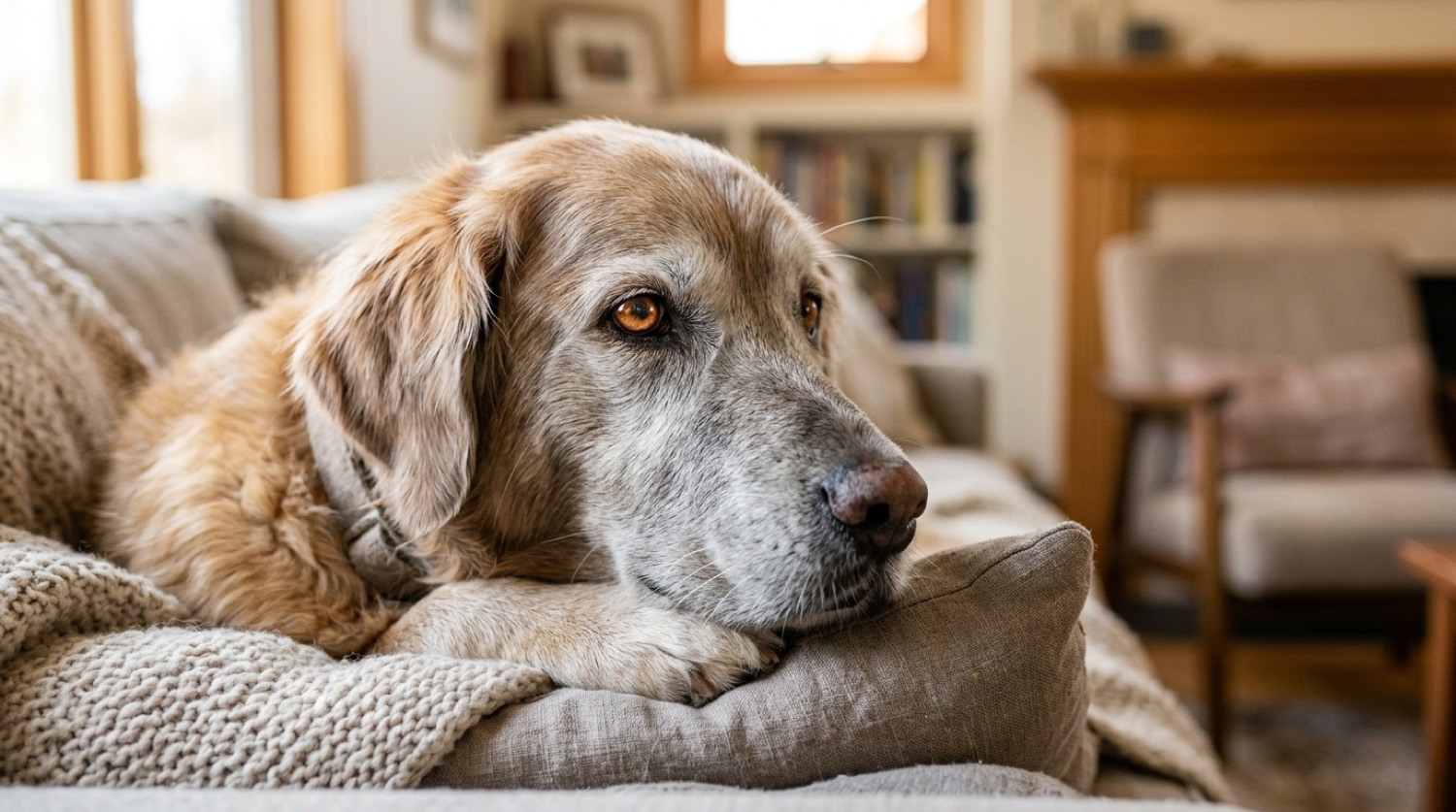 Healthy dog, canine cognitive dysfunction