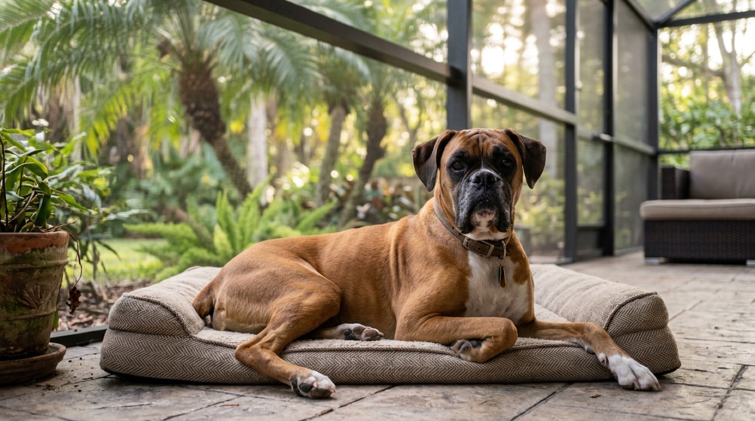 Boxer dog, canine cognitive dysfunction in Tampa, Florida