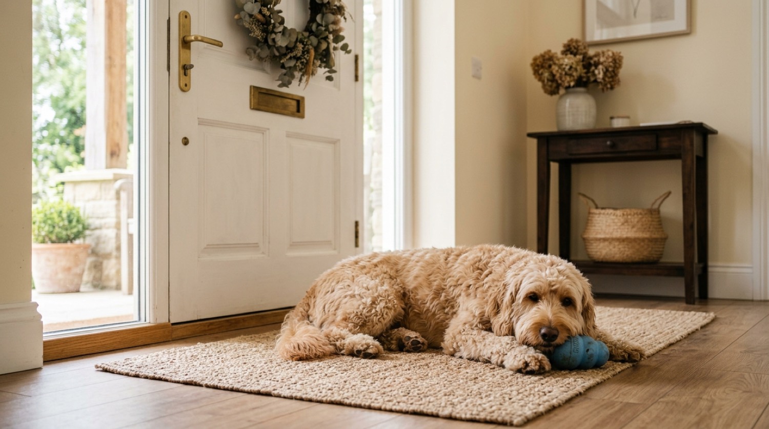 Labradoodle dog, dog separation anxiety