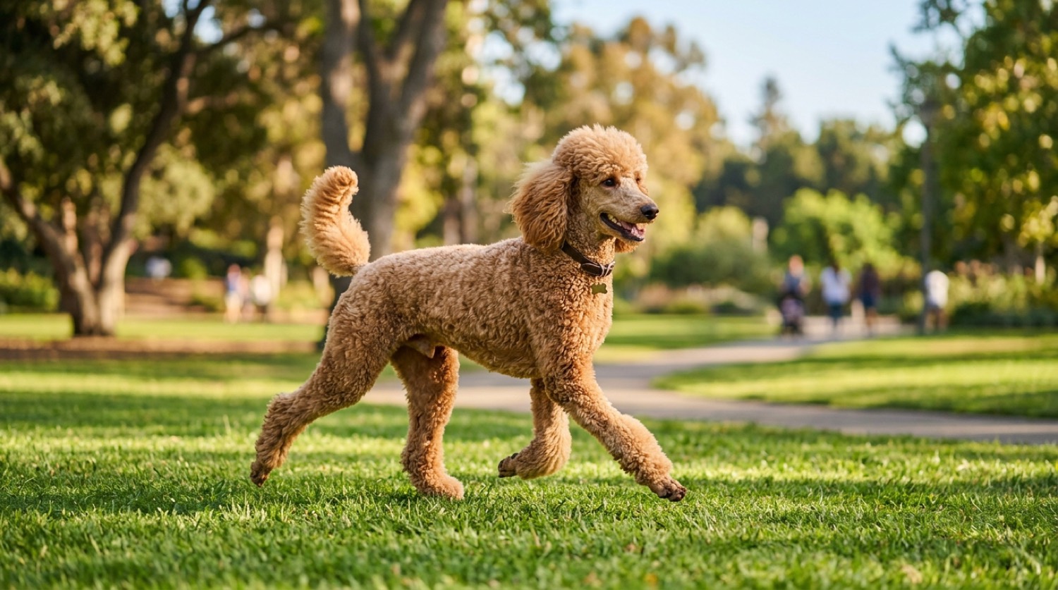 Poodle dog, slowing aging in dogs